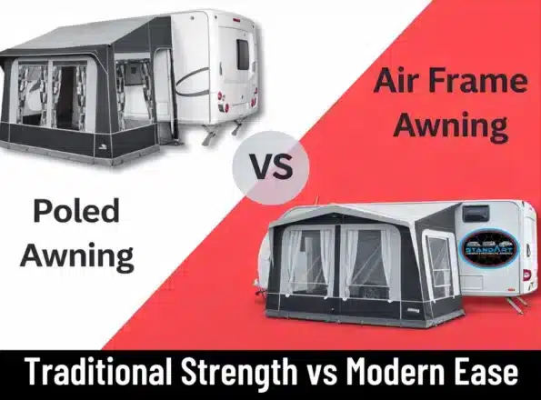 Poled Awning VS Air Frame Awning