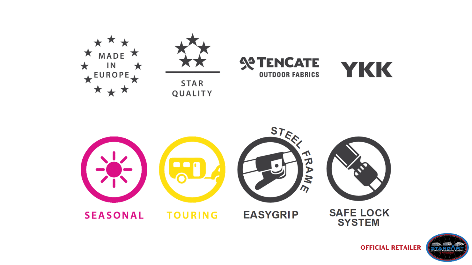 A series of different icons with stars and other symbols.