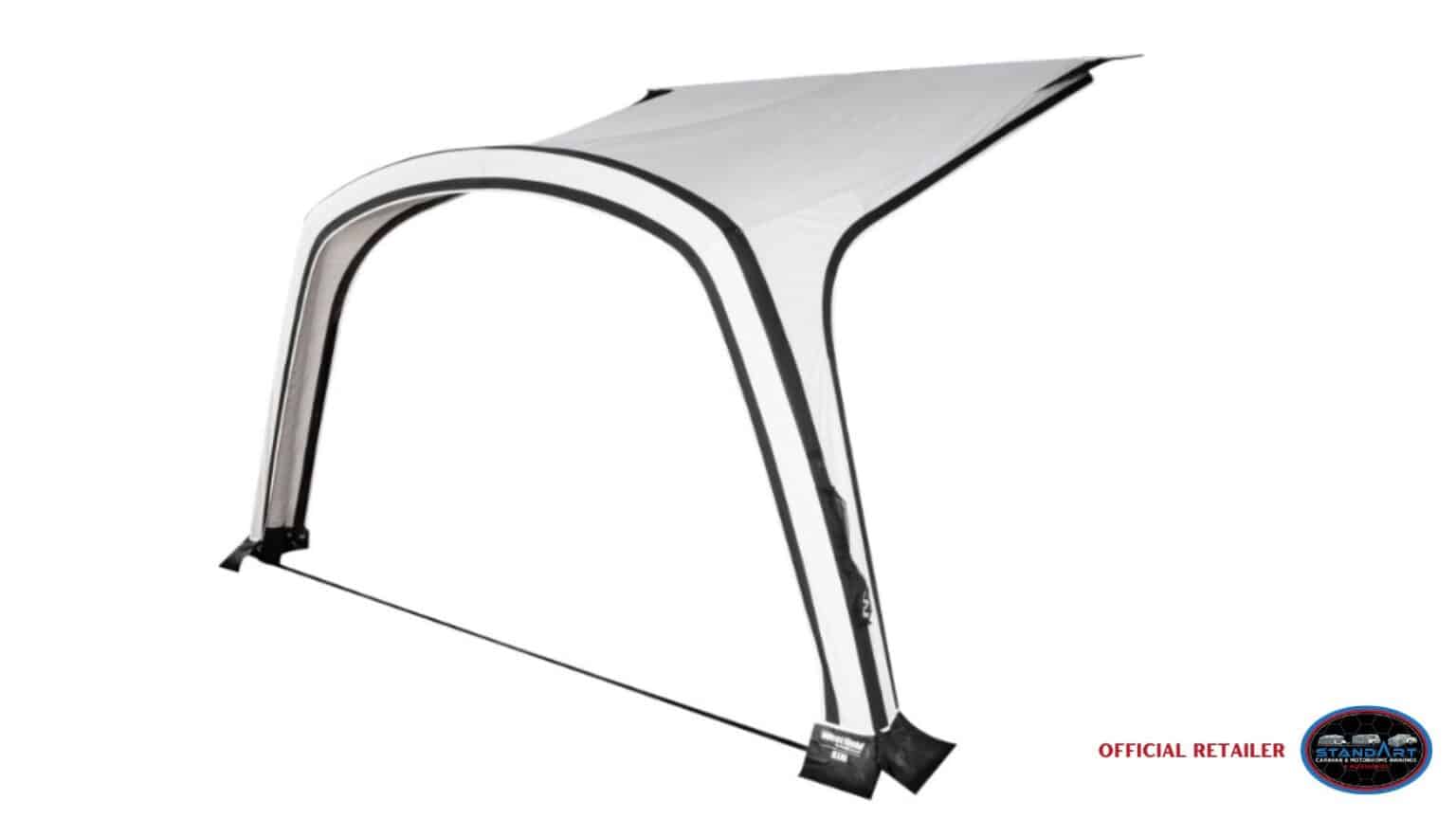 A silver metal frame with a white background.