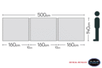 Falcon Pro AirShield 500  3 Panel Modular Windbreak