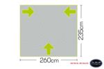 Quest Falcon Pro 260 Poled Porch Awning Mid Grey (2)