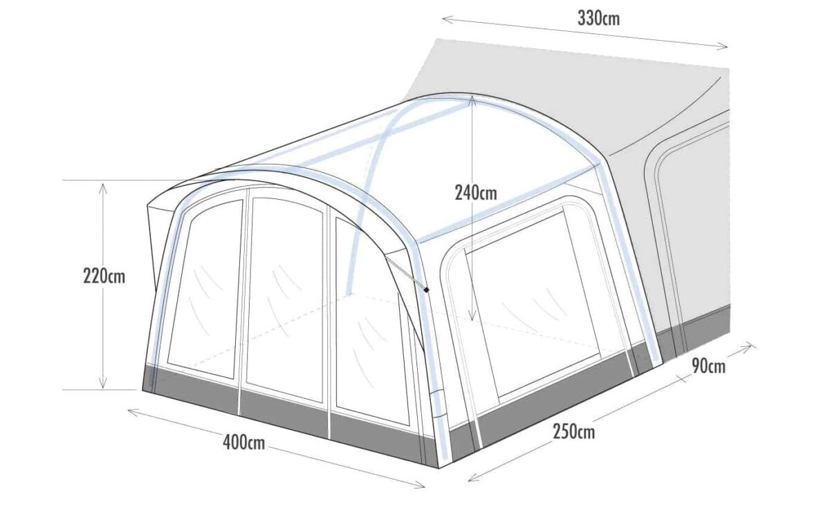 Westfield Neptune 2.0 Drive Away Motorhome Awning Frame Diagram