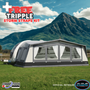 2026 Camptech Buckingham DL 3 meter Deep Full Seasonal Awning with Free Accessories Pack