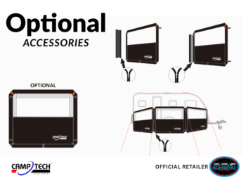 Camptech Bosworth Air Windbreak with optional accessories