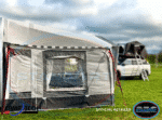 Camptech Buckingham DL Full Seasonal Caravan awnings with 28mm steel frame.