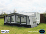 Camptech Atlantis DL Full Seasonal Awning pitched on a lovely campsite