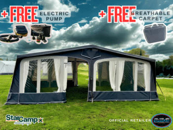 Starcamp Valor Air Awning with Free 12V pump and Free Carpet Offer