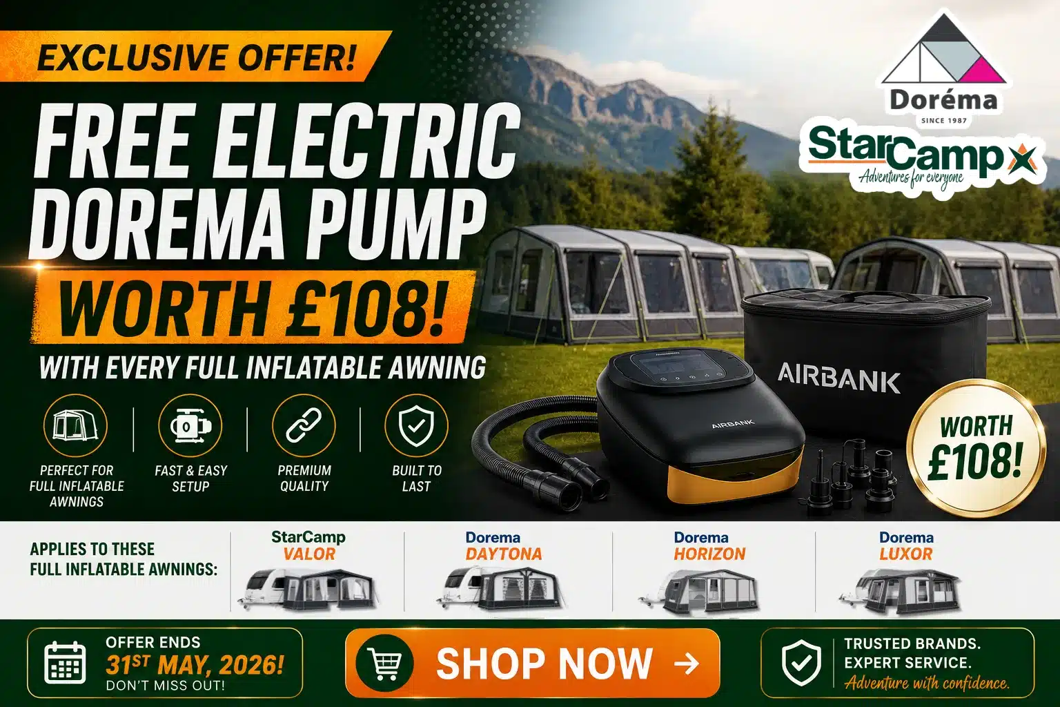 Free Electric Pump Offer Banner - Promotional