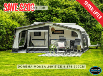 Dorema Monza 240 Discounted size 9 full seasonal caravan awning