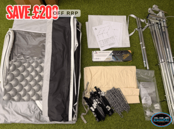 Dorema Monza 240 Discounted size 9 full seasonal caravan awning from StandArt Caravans.