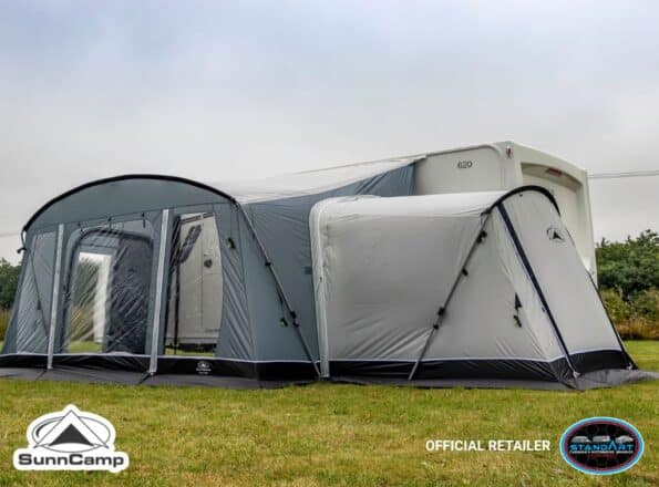 SunnCamp Toldo 390 Porch Awning _ Versatile Pole Awning with Dual Annexe Compatibility