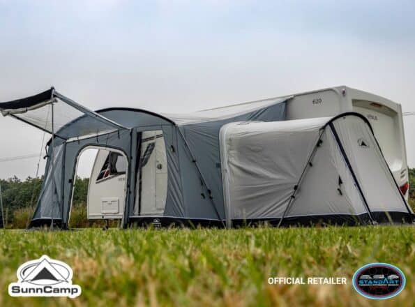 SunnCamp Toldo 390 Porch Awning _ Versatile Pole Awning with Dual Annexe Compatibility