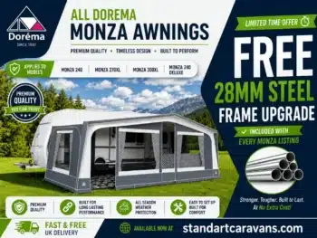 Dorema Monza Awning Free Frame upgrade Offer